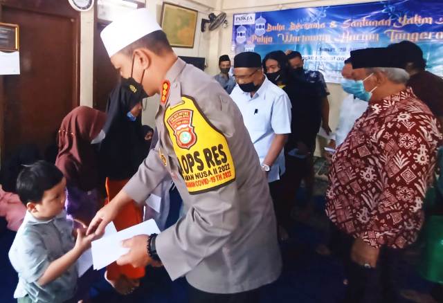 Kelompok Kerja (Pokja) Wartawan Harian Tangerang Raya (WHTR) menggelar buka puasa bersama dan santunan kepada anak yatim piatu.