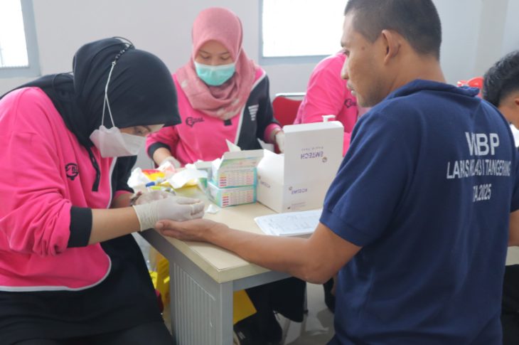 Lapas Kelas I Tangerang Rampungkan CKG dan Skrining TB untuk 600 Warga Binaan