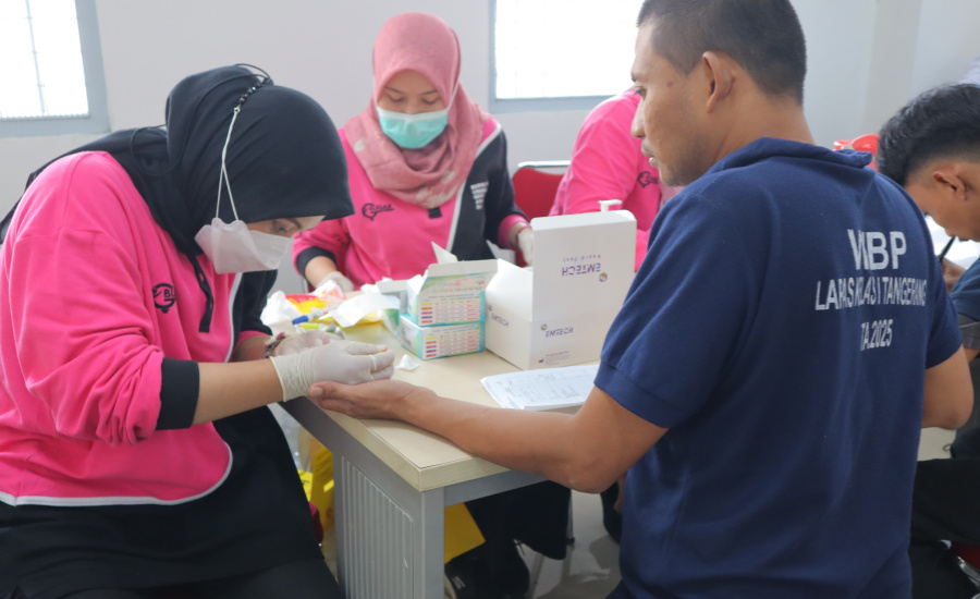 Lapas Kelas I Tangerang Rampungkan CKG dan Skrining TB untuk 600 Warga Binaan